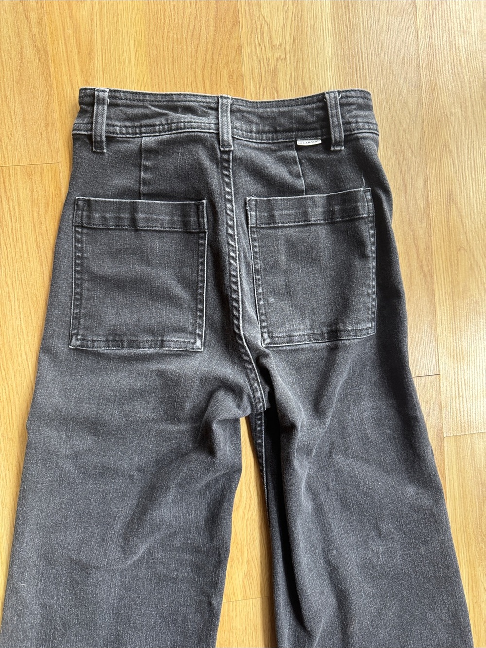 Billabong Size 25 0 High-Waist Black gray Wide-Leg Jeans - Picture 7 of 8